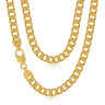 9ct Yellow Gold 55cm 8mm Bevelled Diamond Cut Curb Chain