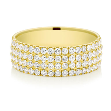 18ct Yellow Gold Round Brilliant Cut with 1 Carat tw of Diamonds Ring