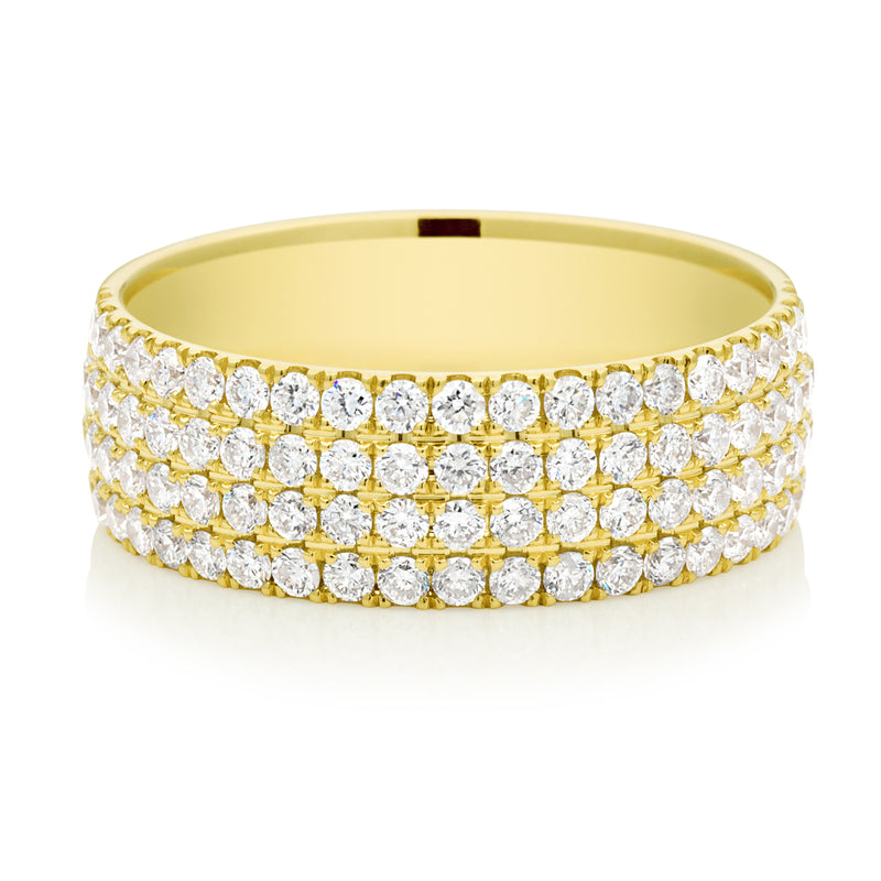 18ct Yellow Gold Round Brilliant Cut with 1 Carat tw of Diamonds Ring
