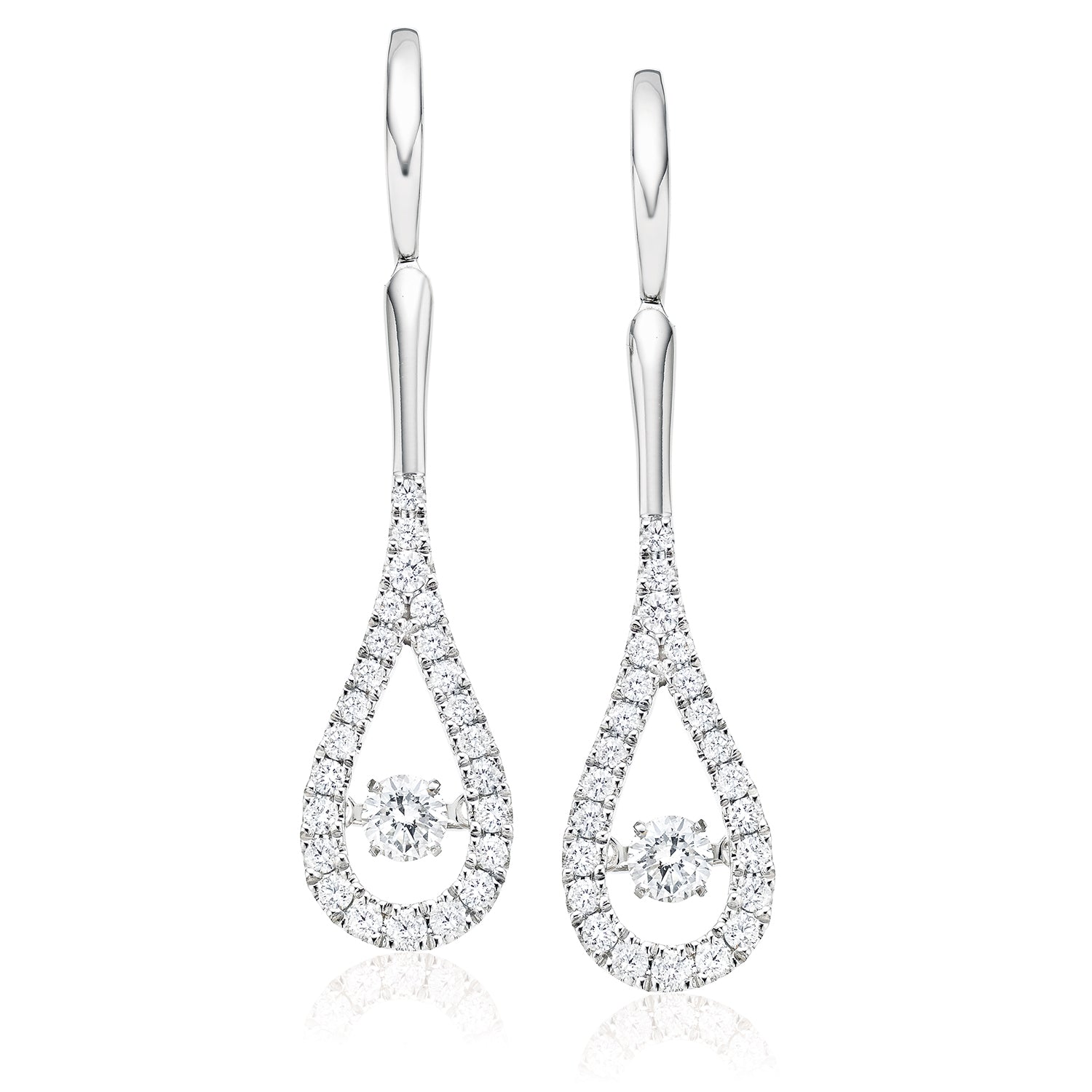 Dancing Cluster Diamond Drop Earrings | Radiant Bay