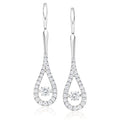 18ct White Gold Round Brilliant Cut with 0.90 CARAT tw of Diamonds Earrings