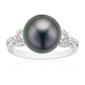 Perla By Autore 18ct White Gold Tahitian Pearl with 0.14 CARAT tw of Diamonds Ring