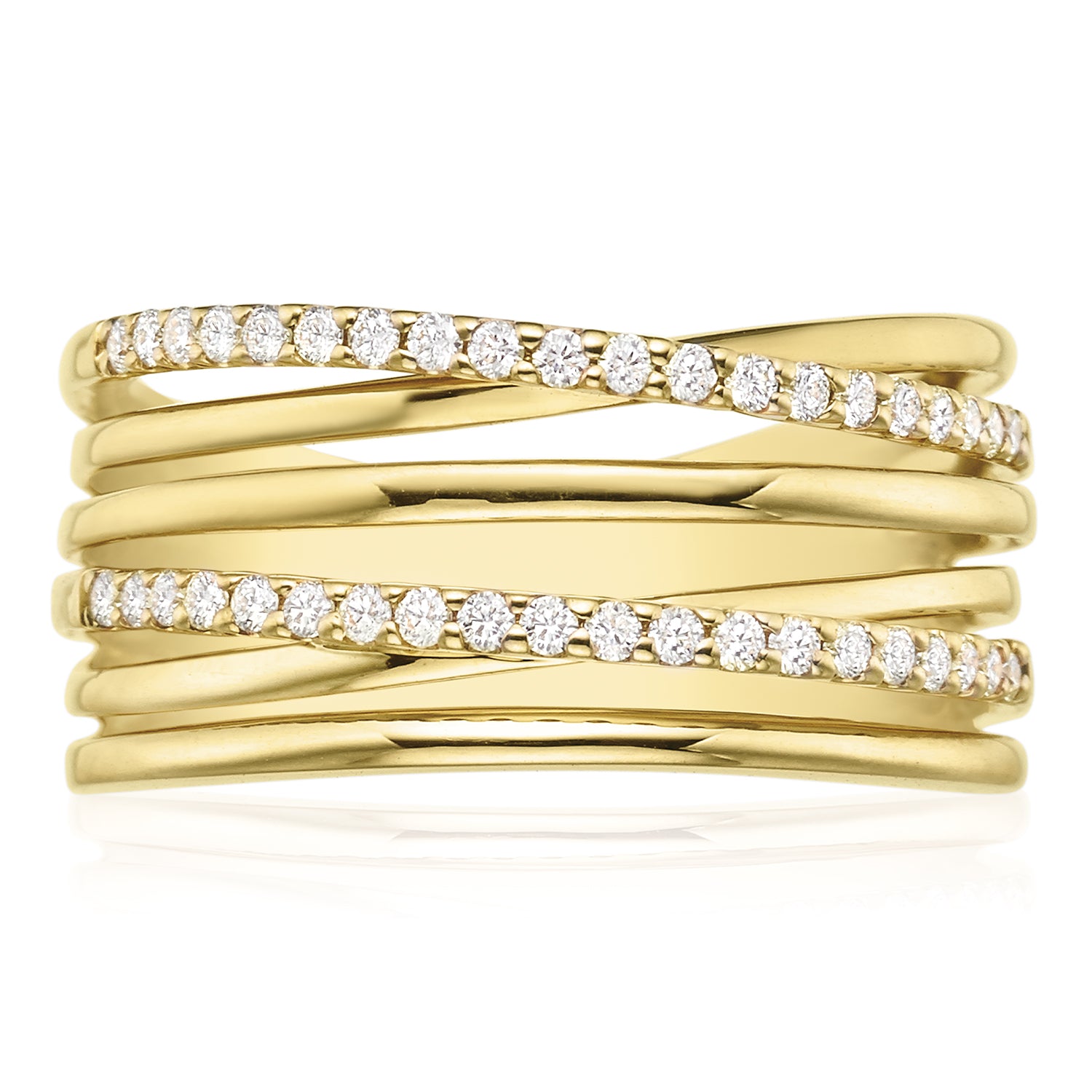 9ct Yellow Gold Round Brilliant Cut with 1/4 CARAT tw of Diamonds Ring