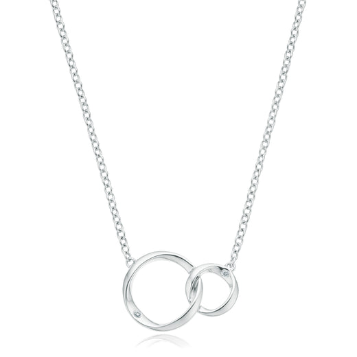 Sterling Silver Diamond Set Necklace