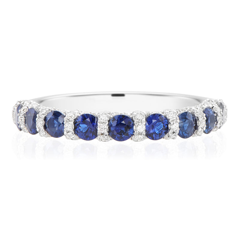 Vera Wang Love 18ct White Gold Ring Sapphire with 0.40 CARAT tw of Round Cut Diamonds Ring