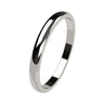 9ct White Gold 3mm Flat Radious Ring