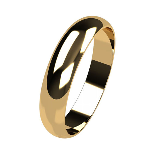 9ct Yellow Gold 5mm Low Dome Ring