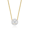 Halo 18ct Yellow Gold Round Brilliant Cut with 0.45 CARAT tw of Diamonds Pendant