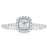 Halo 18ct White Gold Round Brilliant Cut with 0.55 CARAT tw of Diamonds Ring
