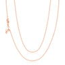 9ct Rose Gold 45-50cm Adjustable Round Belcher Chain