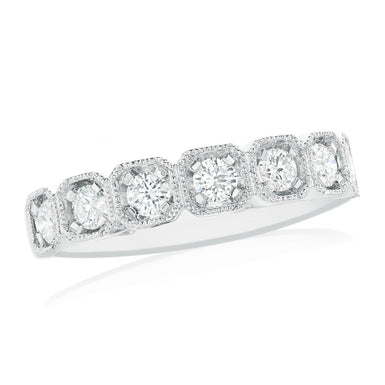 18ct White Gold Round Brilliant Cut with 1/2 CARAT tw of Diamonds Ring