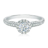 Forevermark 18ct White Gold Round Cut with 1 CARAT tw of Diamonds Ring