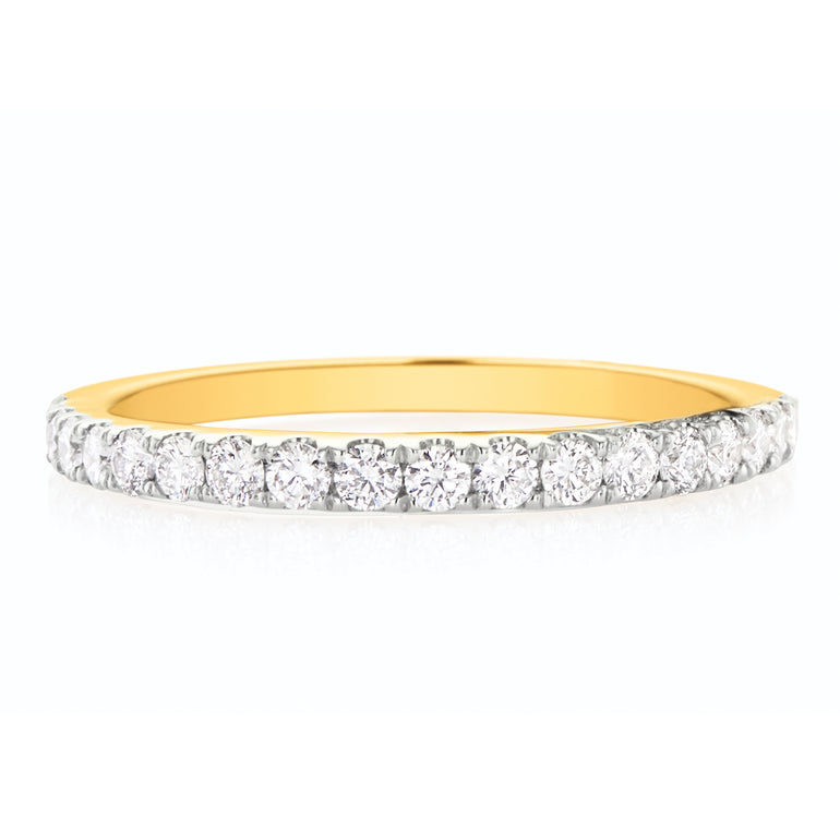 Halo 18ct Yellow Gold Round Brilliant Cut with 0.40 CARAT tw of Diamonds Ring