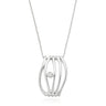Sterling Silver Round Brilliant Cut Diamond Set Pendant