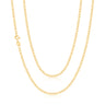 9ct Yellow Gold 55cm Diamond Cut Long Curb Chain