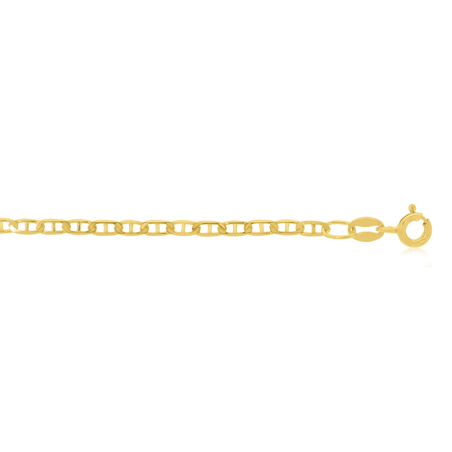 9ct Yellow 55cm Diamond Cut Bevelled Anchor Chain