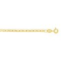 9ct Yellow 55cm Diamond Cut Bevelled Anchor Chain
