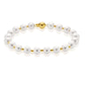 9ct Yellow Gold 7-7.5mm Cultured Freshwater pearl Goldballs 19.5cm Bracelet