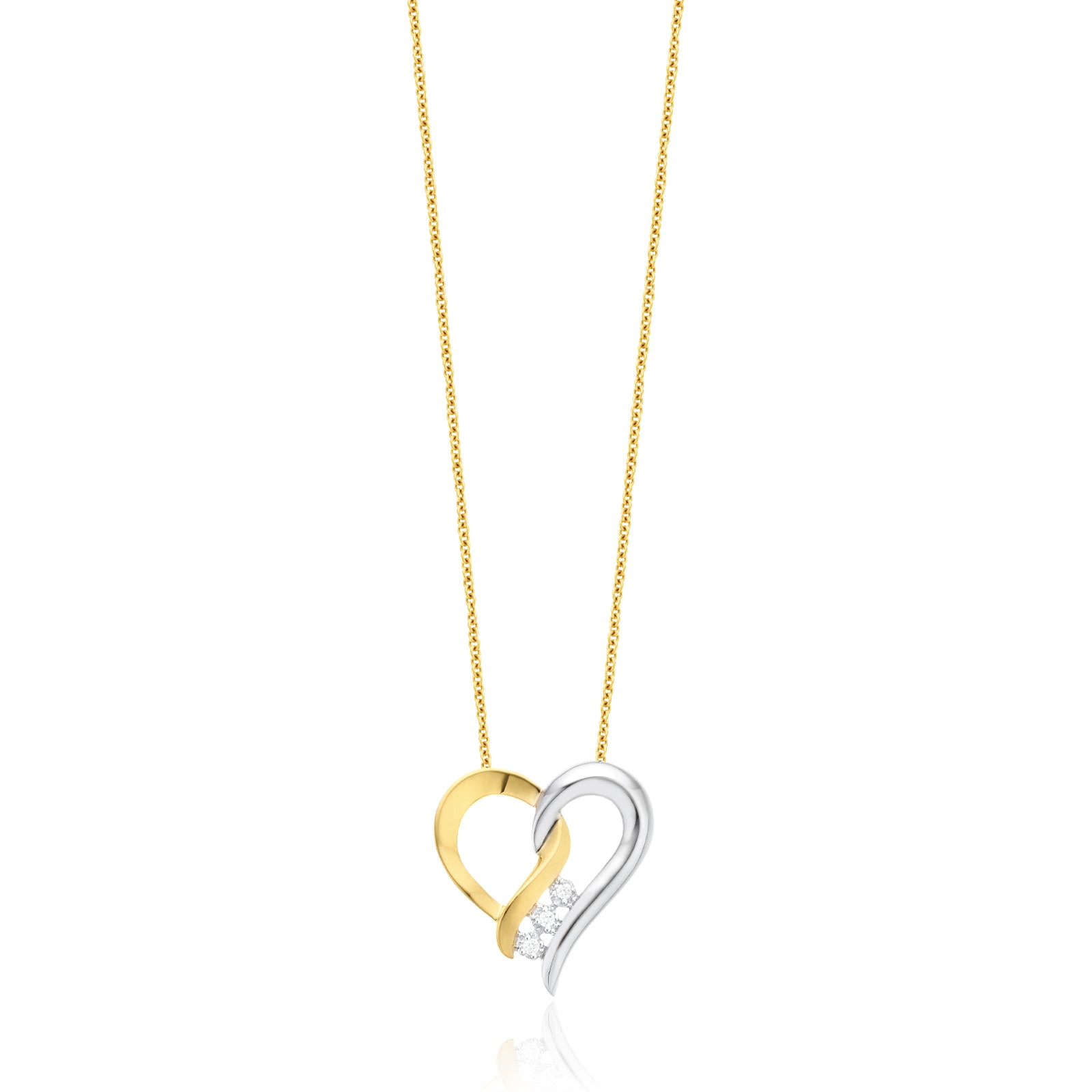 Helzberg Diamond Infinity Necklace with Graduated Stones in Sterling Silver  (1/10 ct. tw.) | Mall of America®