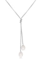 Sterling Silver White Cultured Fresh Water Pearl Drop Pendant