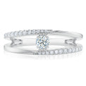 Forevermark 18ct White Gold Round Cut with 1/3 CARAT tw of Diamonds Ring