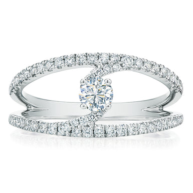 Forevermark 18ct White Gold Round Cut with 3/4 CARAT tw of Diamonds Ring