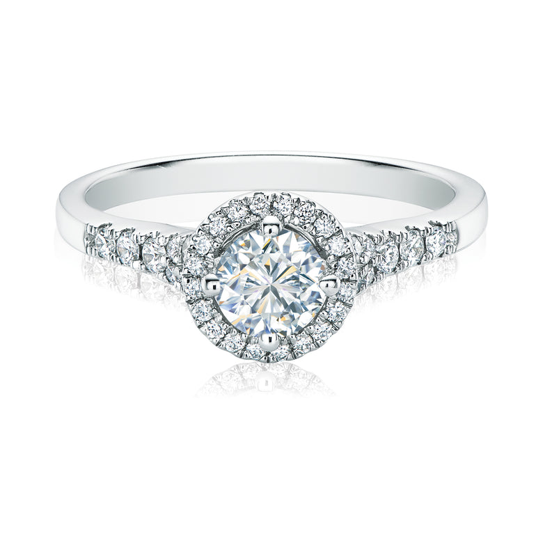 Forevermark 18ct White Gold Round Cut with 0.74 CARAT tw of Diamonds Ring