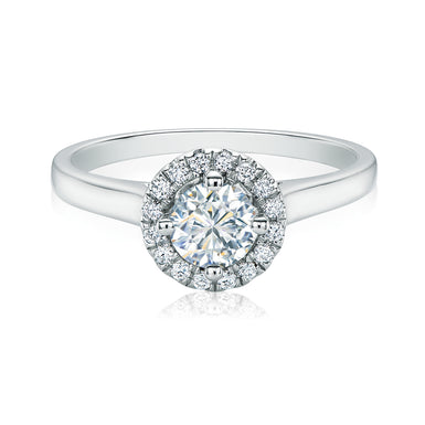 Forevermark 18ct White Gold Round Cut with 0.60 CARAT tw of Diamonds Ring
