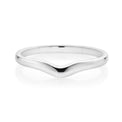 Forevermark 18ct White Gold Curved Wedding Band Ring