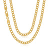 9ct Yellow Gold 55cm Diamond Cut Curb Chain
