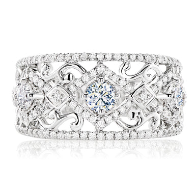 Forevermark 18ct White Gold Round Cut with 1 CARAT tw of Diamonds Ring