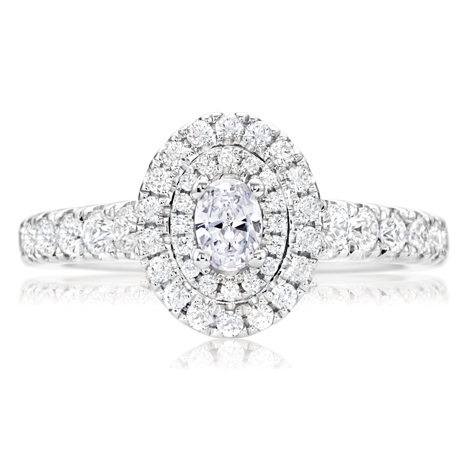 Vera Wang Love Collection 1 CT. T.W. Princess-Cut Diamond Frame Twist Shank Engagement  Ring in 14K White Gold | Zales