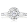 Vera Wang Love 18ct White Gold Oval & Round Cut with 1 Carat tw of Diamonds Ring