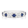 Vera Wang Love 18ct White Gold Princess Cut Sapphire with 0.65 Carat tw of Round Cut Diamonds Ring