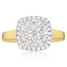 9ct Two Tone Gold Round Brilliant Cut 1 Carat tw of Diamonds Ring