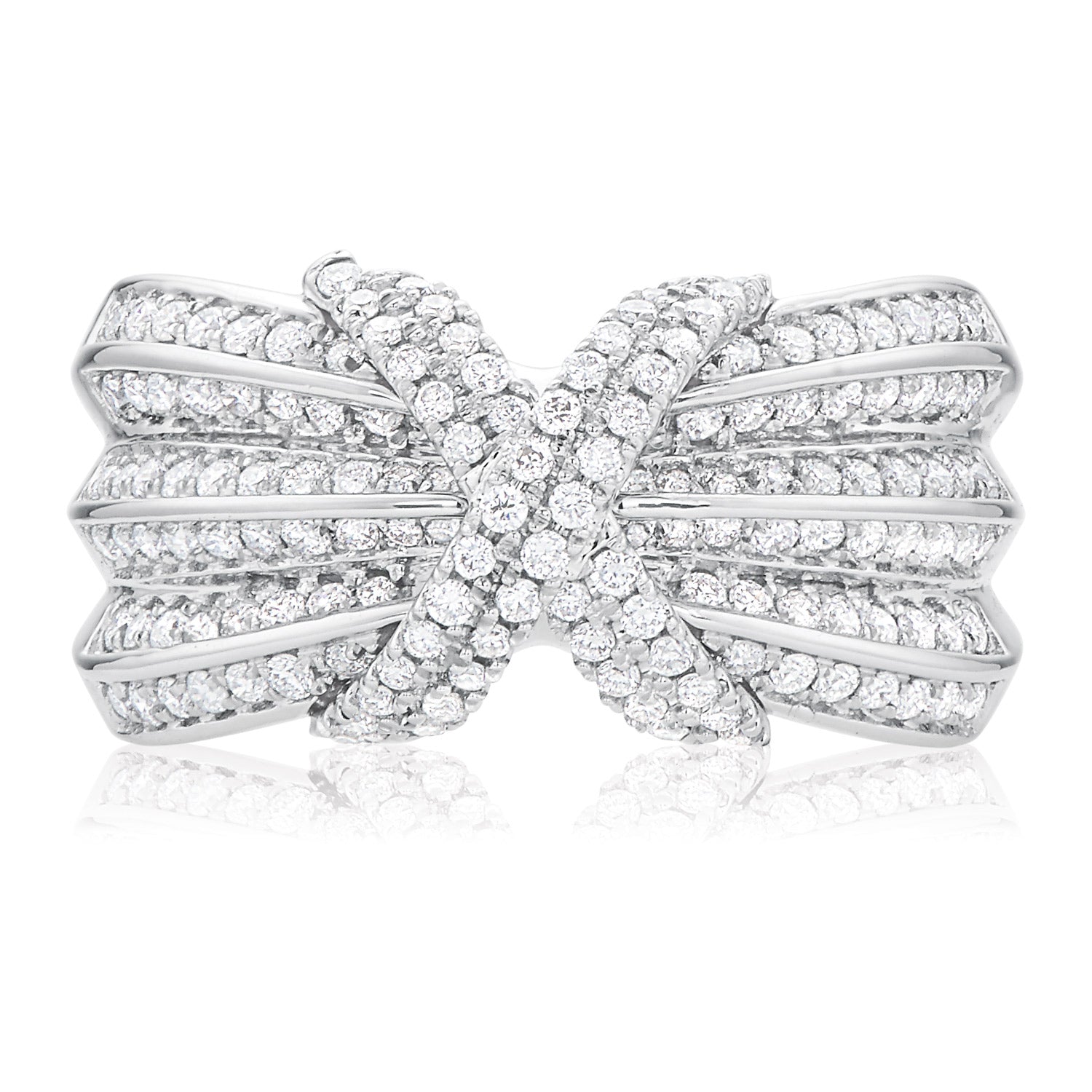 9ct White Gold Round Brilliant Cut with 0.80 CARAT tw of Diamonds Ring
