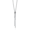 Sterling Silver 45cm Tassle Knot Necklace