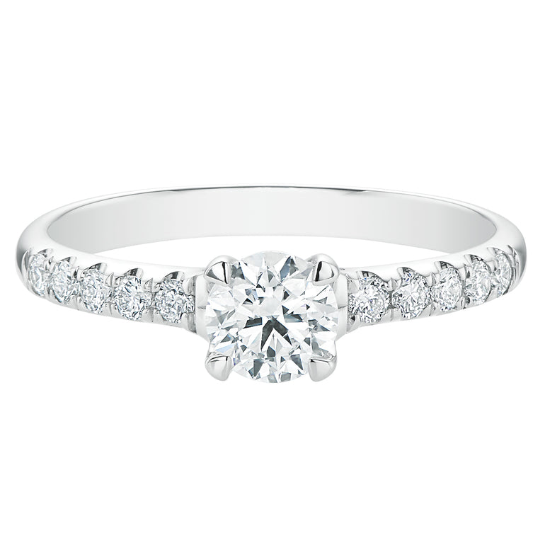 Promise 18ct White Gold Round Brilliant Cut with 0.70 CARAT tw Certified Diamond Ring