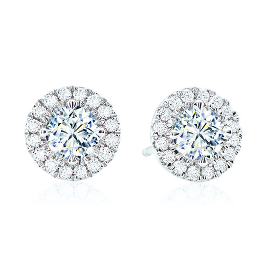 Forevermark 18ct White Gold Round Cut with 0.55 CARAT tw of Diamonds Earrings