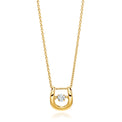 9ct Yellow Gold Round Brilliant Cut Diamond Set Necklace