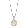 9ct Two Tone Gold Round Brilliant Cut with 0.20 CARAT tw of Diamond Pendant