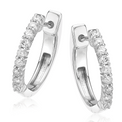 9ct White Gold Round Brilliant Cut with 1/4 CARAT tw of Diamonds Earrings