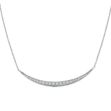 9ct White Gold Round Brilliant Cut with 1/4 CARAT tw of Diamonds Necklace