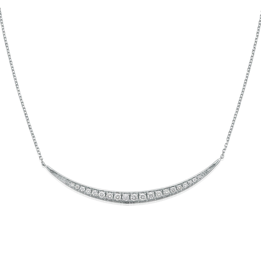 9ct White Gold Round Brilliant Cut with 1/4 CARAT tw of Diamonds Necklace