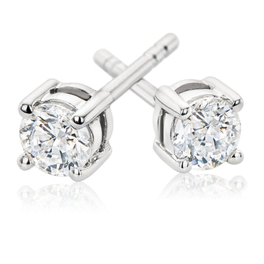 Promise 18ct White Gold Round Brilliant Cut with 1/2 CARAT TW of Diamonds Earrings