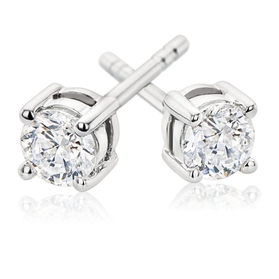 Promise 18ct White Gold Round Brilliant Cut with 1/2 CARAT TW of Diamonds Earrings