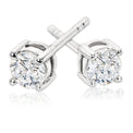 Promise 18ct White Gold Round Brilliant Cut with 1/2 CARAT of Diamonds Earrings