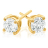 Promise 18ct Yellow Gold Round Brilliant Cut with 1 Carat tw of Diamonds Earrings