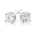 Promise 18ct White Gold Round Brilliant Cut with 1 CARAT tw of Diamonds Earrings