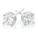 Promise 18ct White Gold Round Brilliant Cut with 2 CARAT tw of Diamonds Earrings